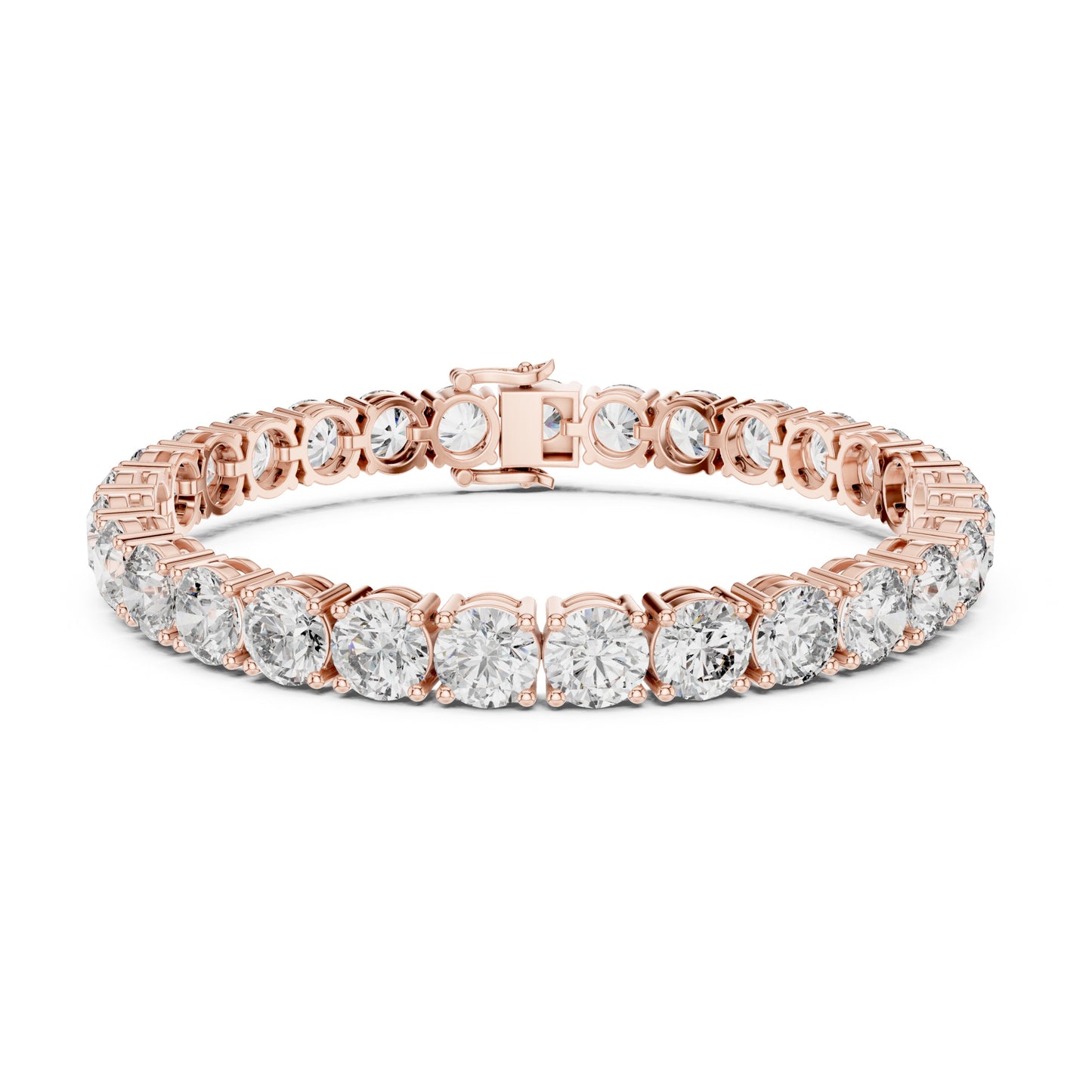 Aurora 25 Carat Round Lab Grown Diamond Tennis Bracelet