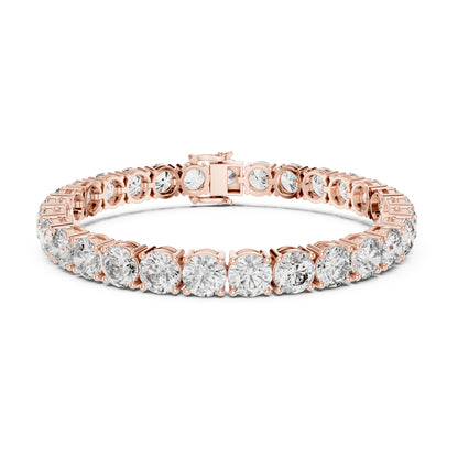 Aurora 25 Carat Round Lab Grown Diamond Tennis Bracelet