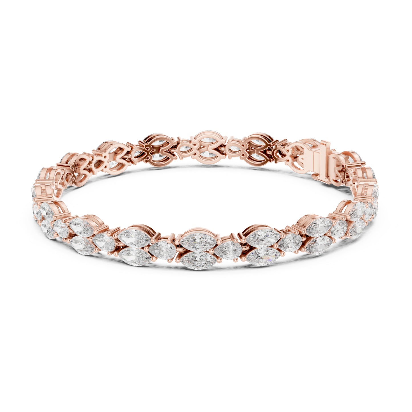 Aurora 10 Carat Marquise Lab Grown Diamond Tennis Bracelet