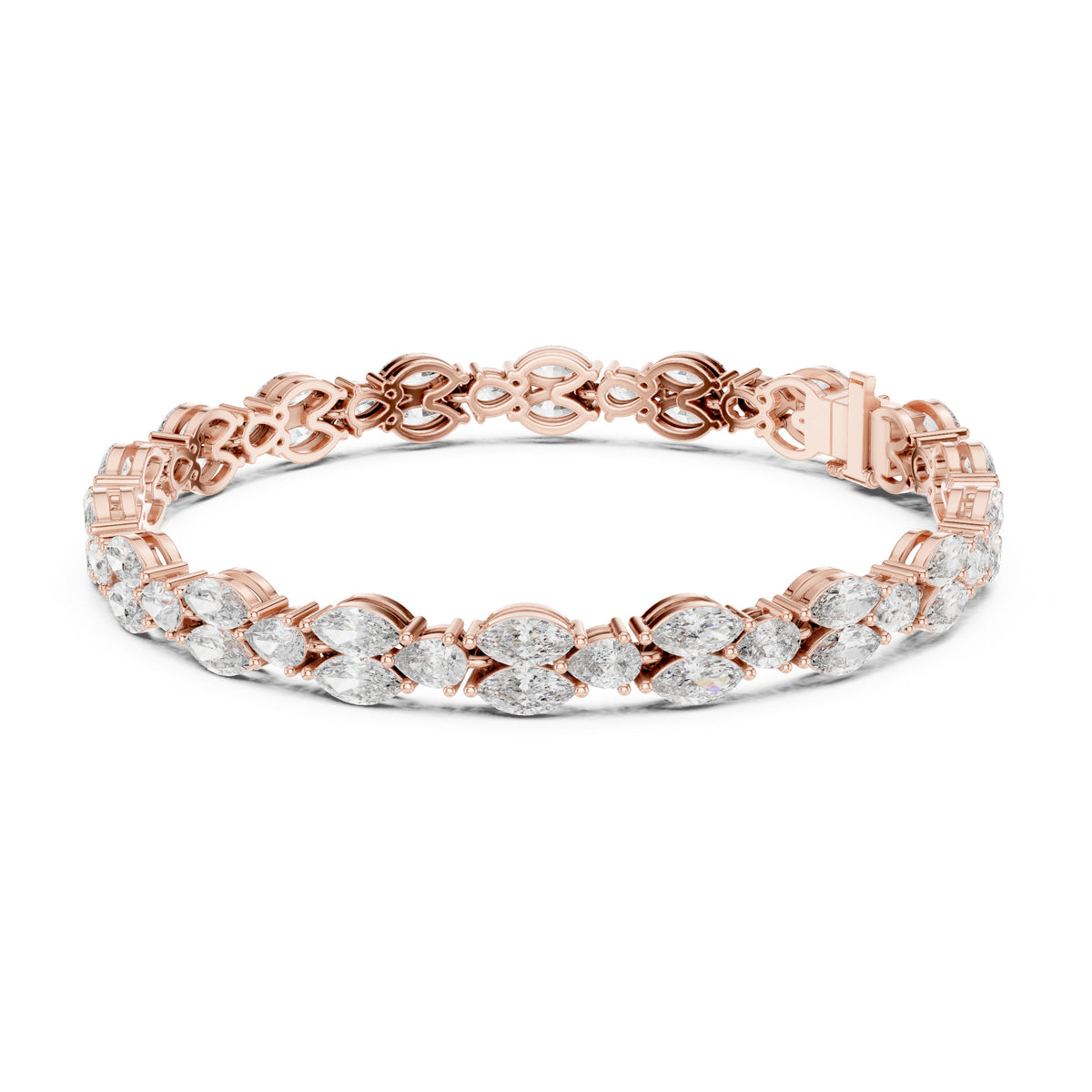 Aurora 10 Carat Marquise Lab Grown Diamond Tennis Bracelet