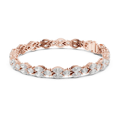 Aurora 10 Carat Marquise Lab Grown Diamond Tennis Bracelet