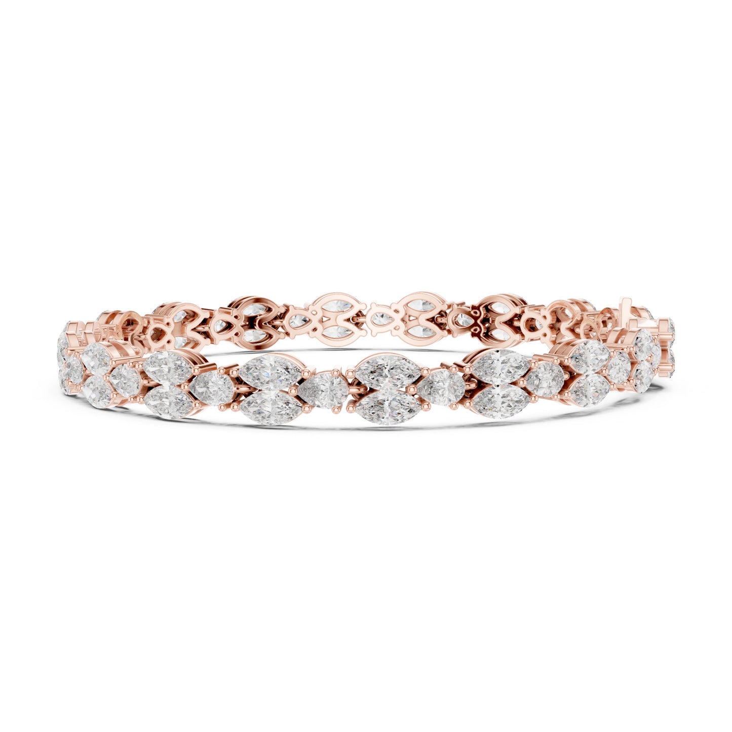 Aurora 10 Carat Marquise Lab Grown Diamond Tennis Bracelet