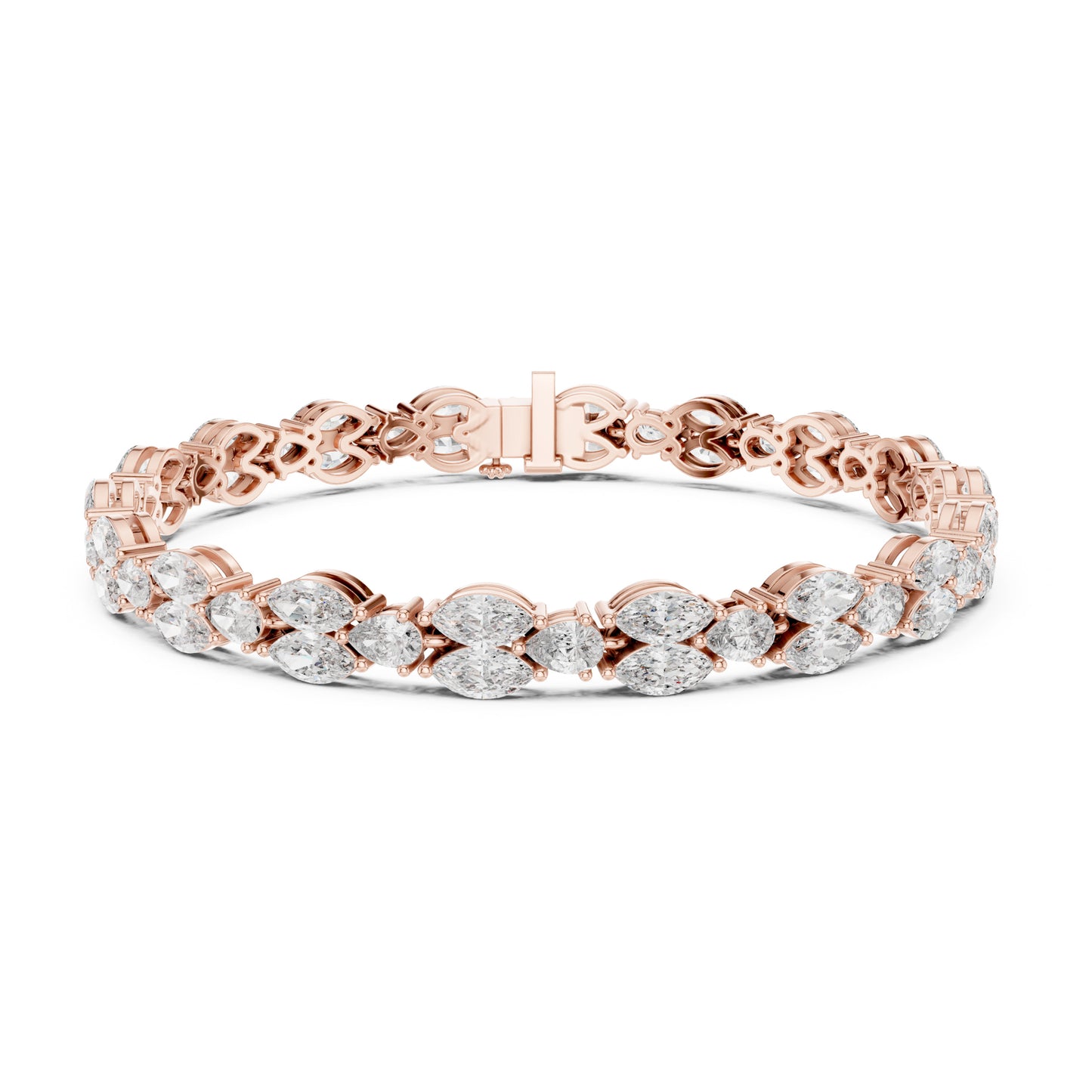Aurora 10 Carat Marquise Lab Grown Diamond Tennis Bracelet