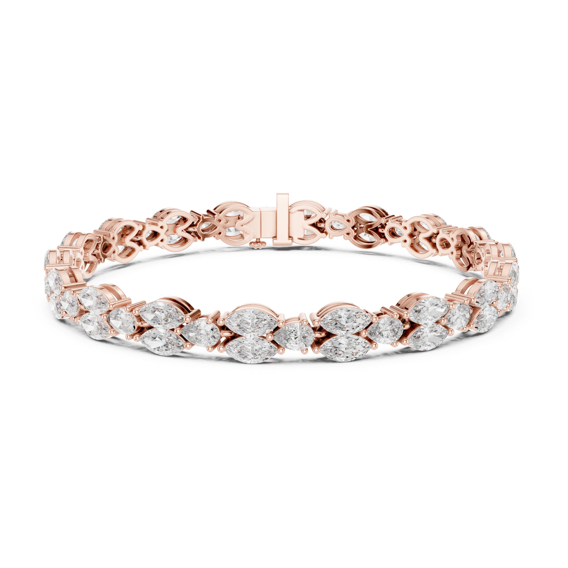 Aurora 10 Carat Marquise Lab Grown Diamond Tennis Bracelet