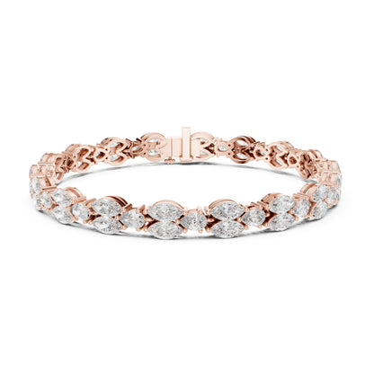 Aurora 10 Carat Marquise Lab Grown Diamond Tennis Bracelet