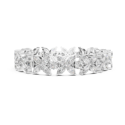 Flora 15 Carat Round Lab Grown Diamond Tennis Bracelet