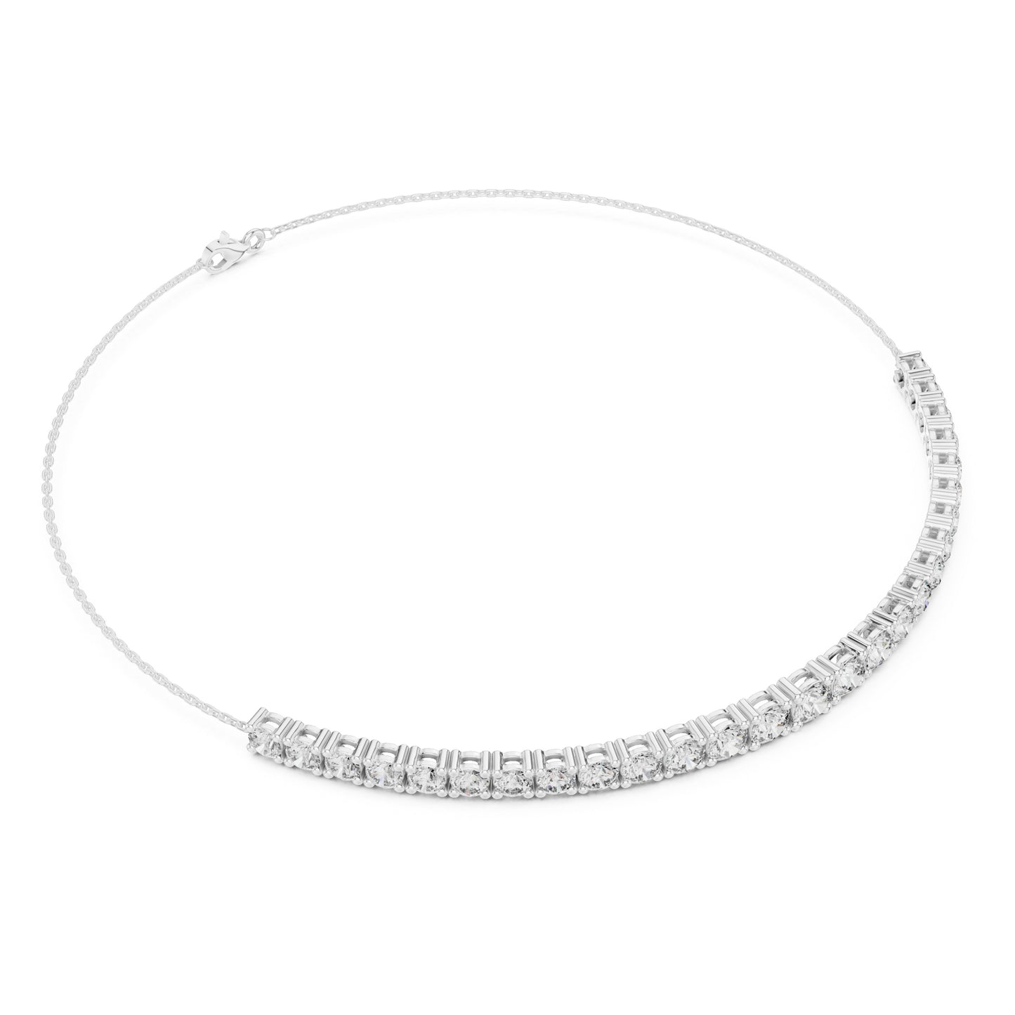 Aurora 8 Carat Round Lab Grown Diamond Chain Bracelet
