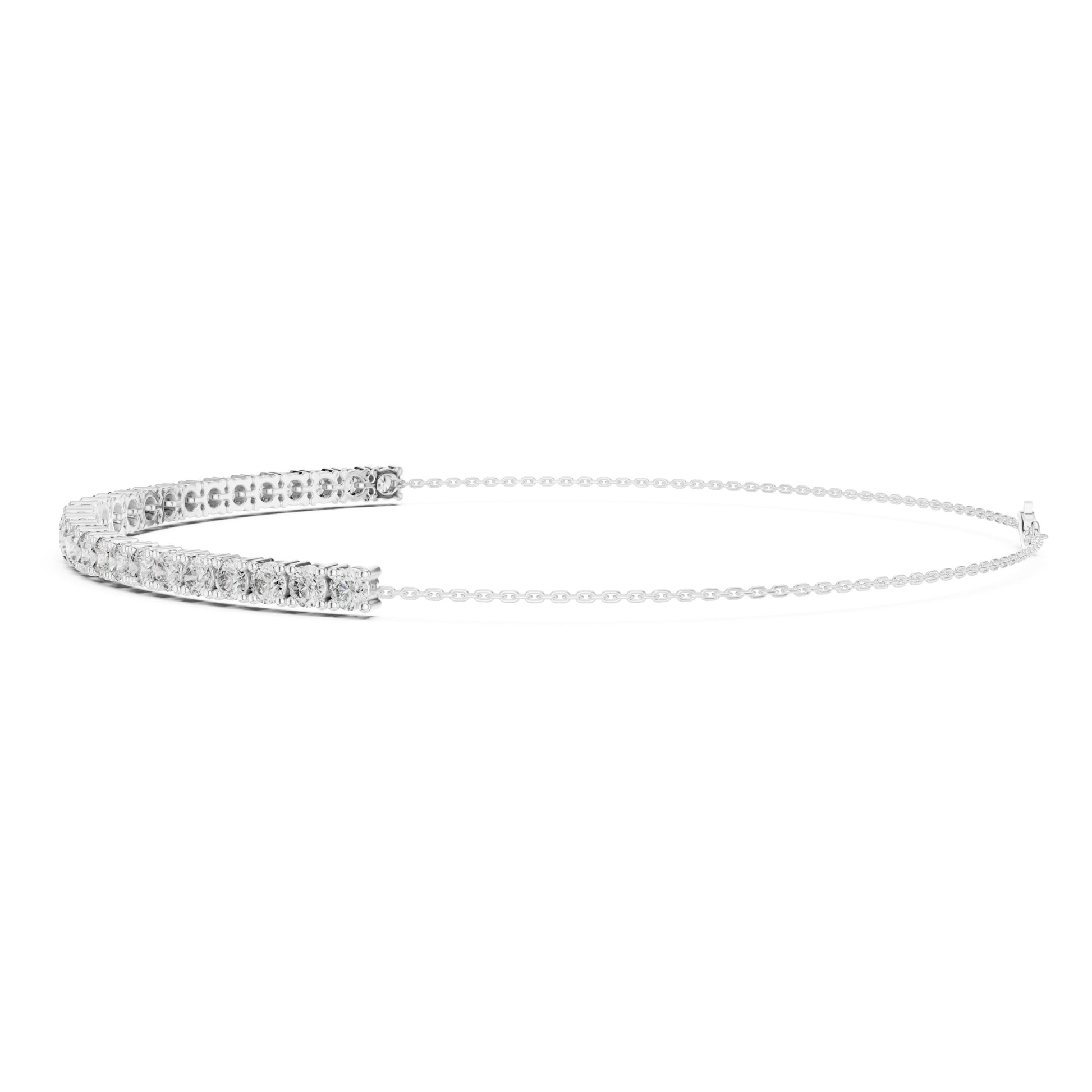 Aurora 8 Carat Round Lab Grown Diamond Chain Bracelet