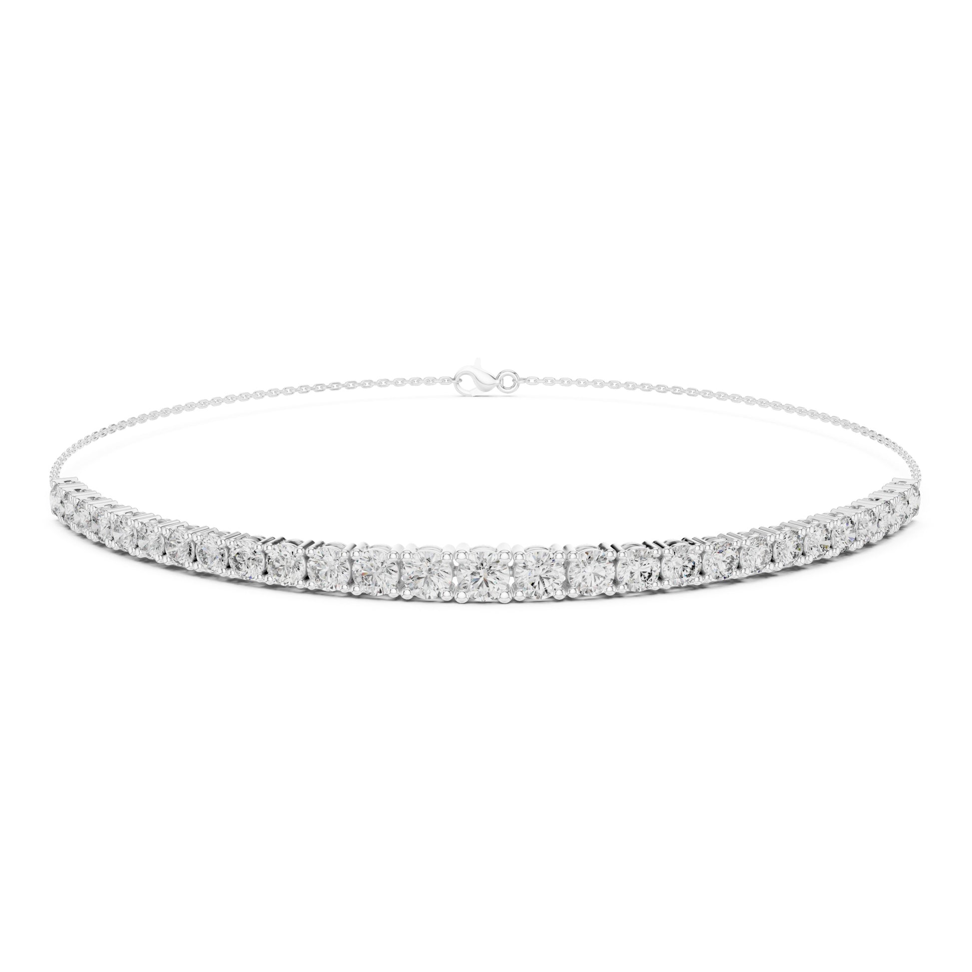 Aurora 8 Carat Round Lab Grown Diamond Chain Bracelet