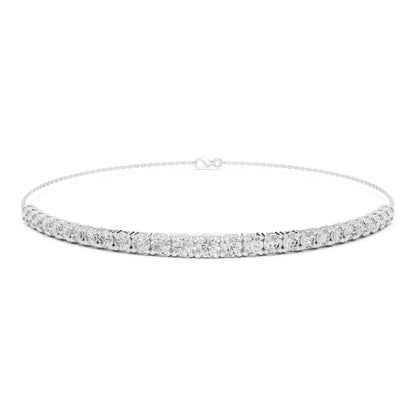 Aurora 8 Carat Round Lab Grown Diamond Chain Bracelet