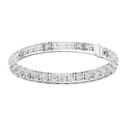 Aurora 12 Carat Round Lab Grown Diamond Claw Tennis Bracelet