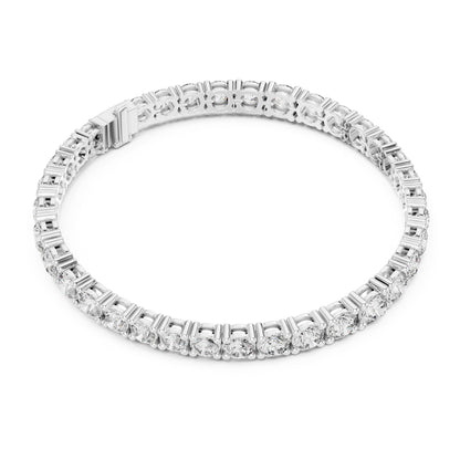 Aurora 12 Carat Round Lab Grown Diamond Claw Tennis Bracelet