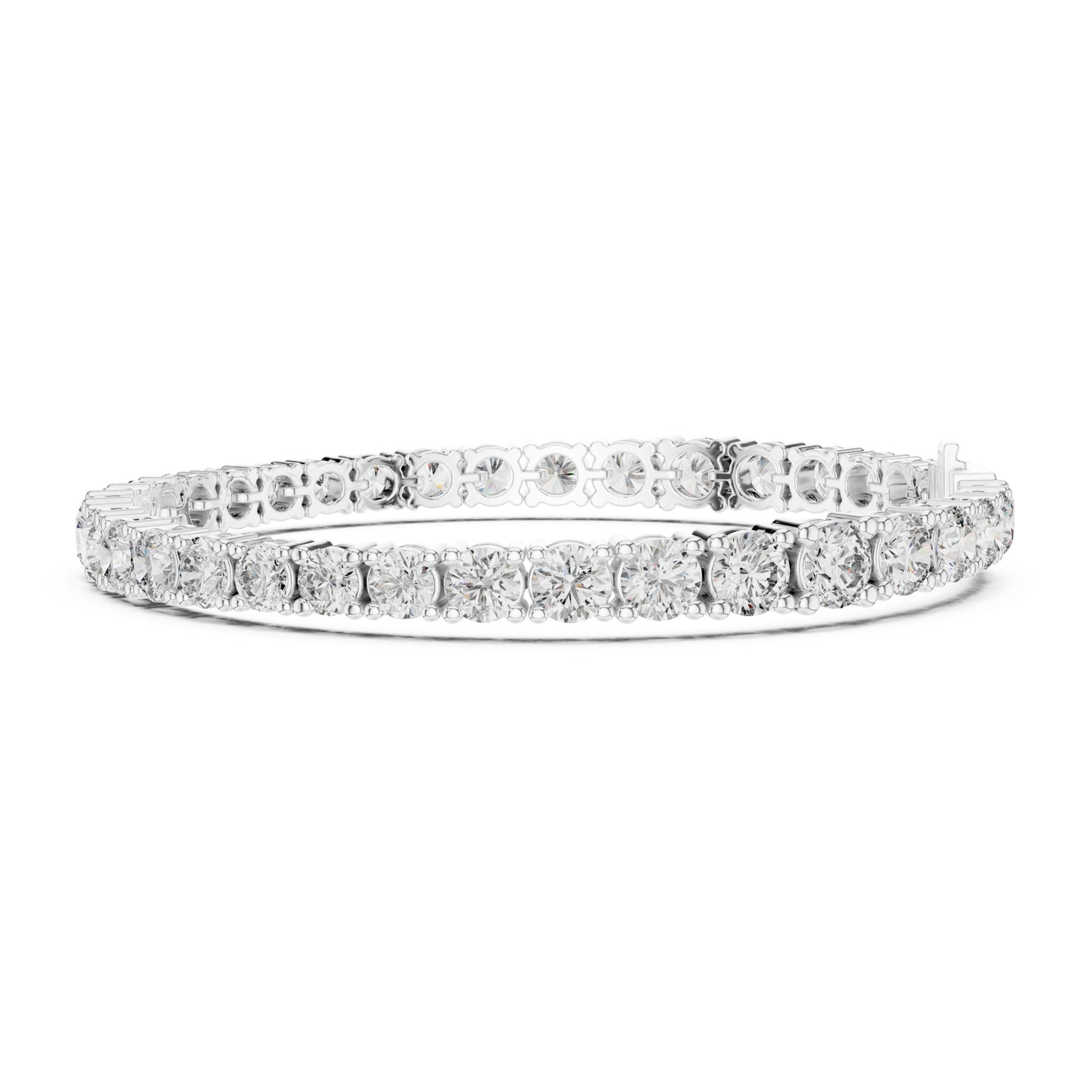 Aurora 12 Carat Round Lab Grown Diamond Claw Tennis Bracelet