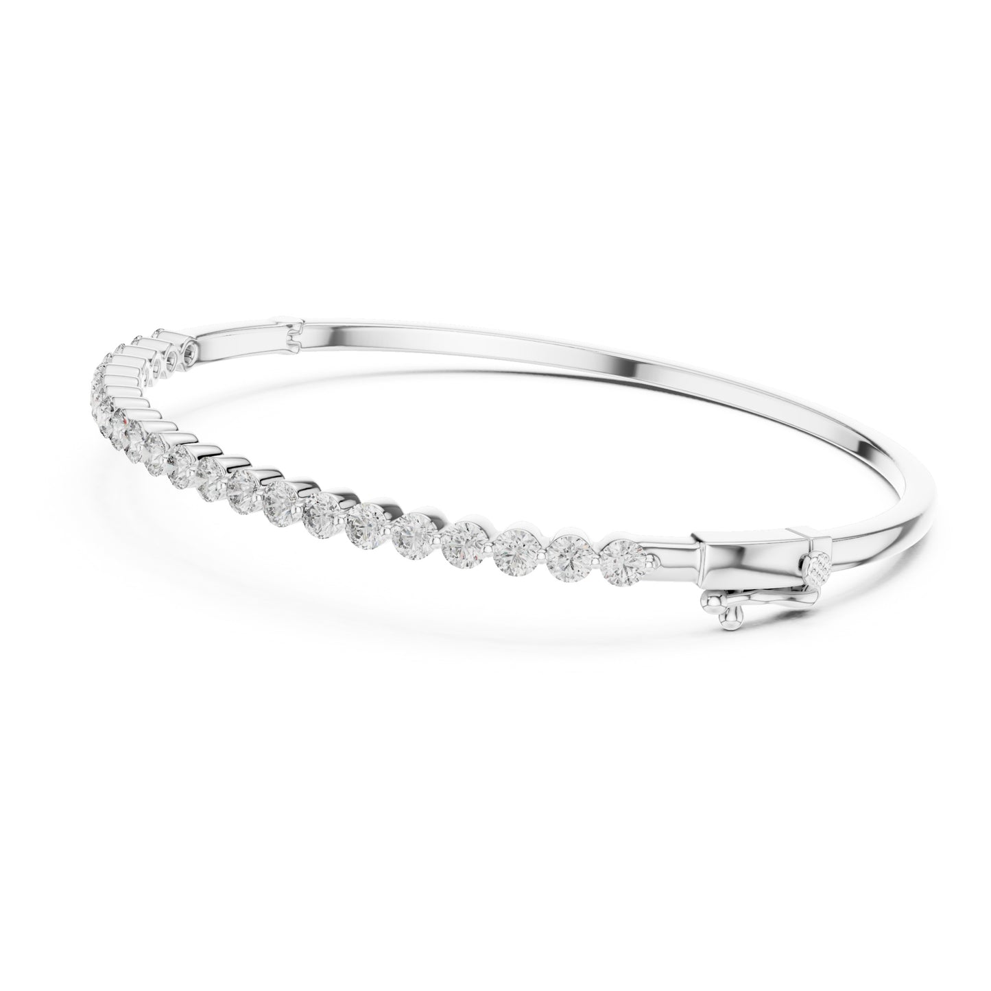 Aurora 2 Carat Round Lab Grown Diamond Statement Bangle