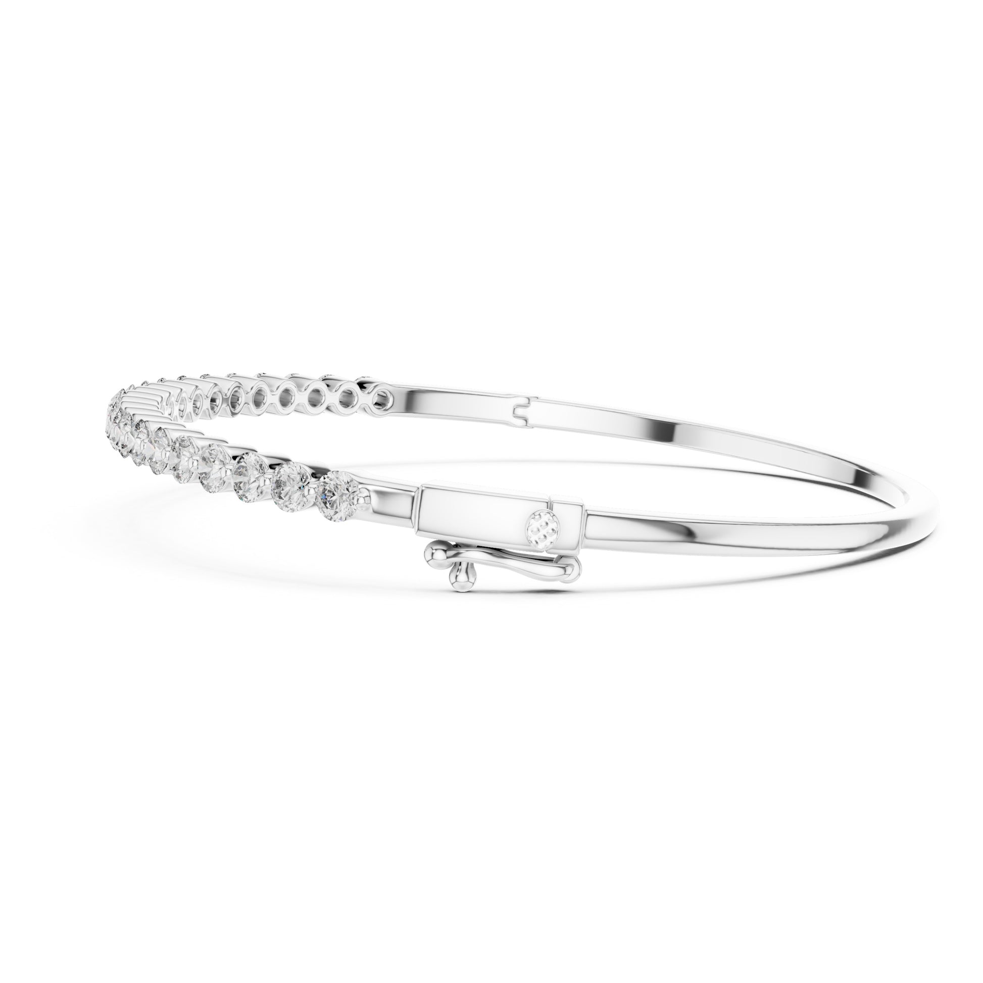 Aurora 2 Carat Round Lab Grown Diamond Statement Bangle