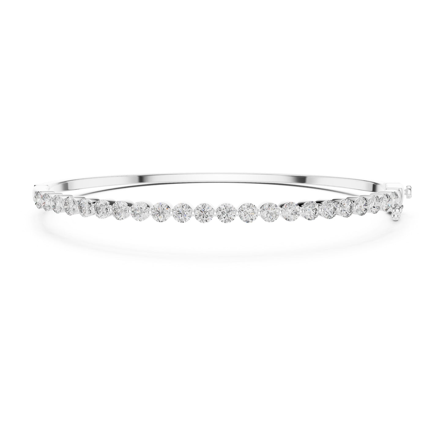 Aurora 2 Carat Round Lab Grown Diamond Statement Bangle