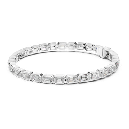 Isla 10 Carat Emerald Lab Grown Diamond Emerald Cut Tennis Bracelet