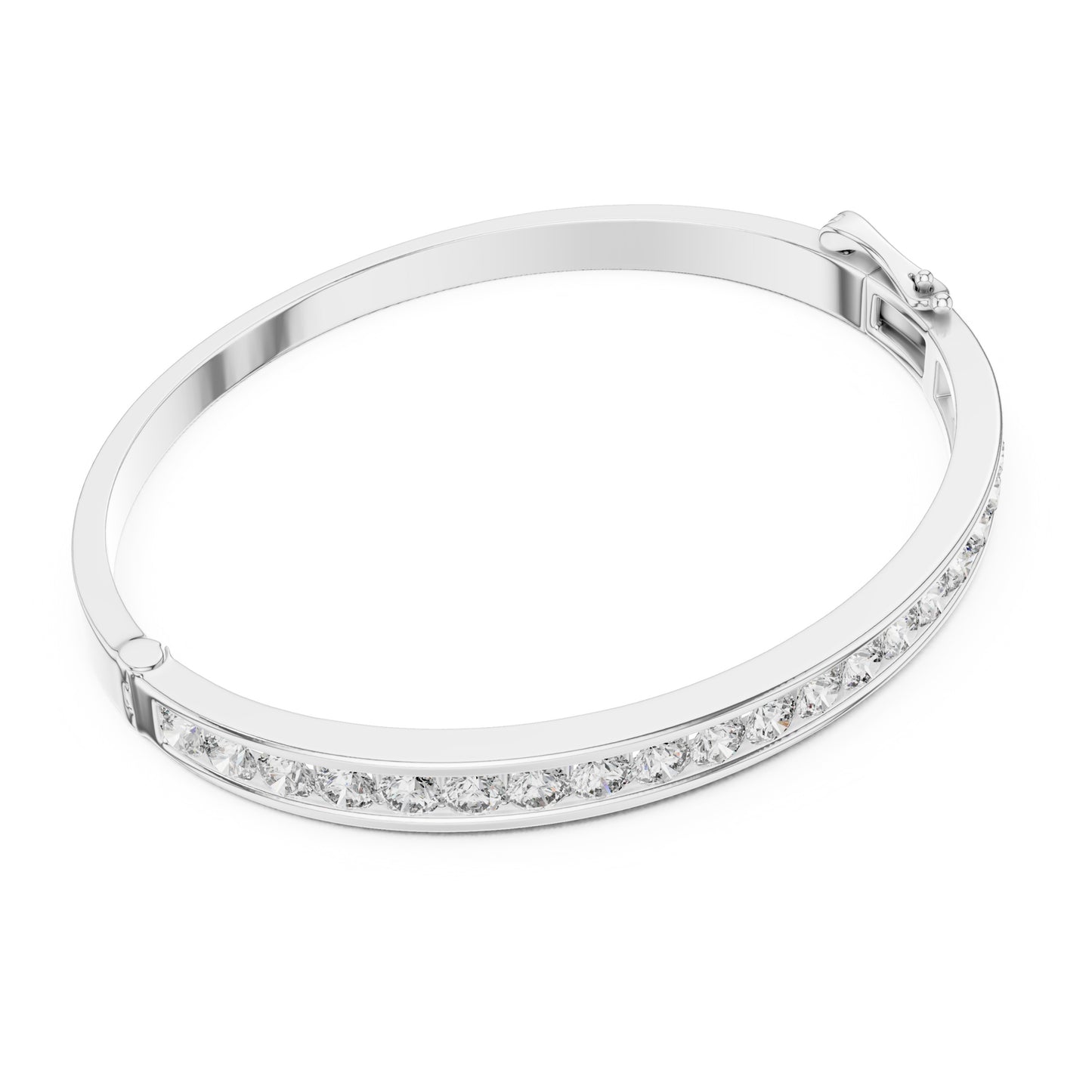 Aurora 3 Carat Round Lab Grown Diamond Channel Bangle