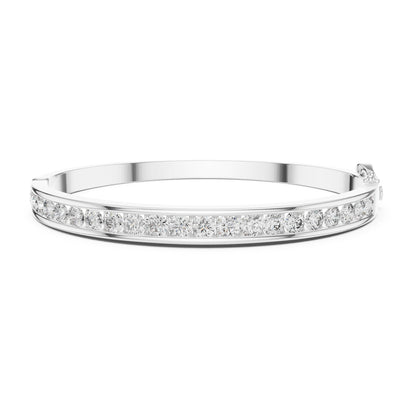 Aurora 3 Carat Round Lab Grown Diamond Channel Bangle