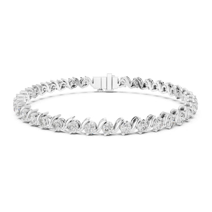 Aurora 4 Carat Round Lab Grown Diamond Bezel Tennis Bracelet