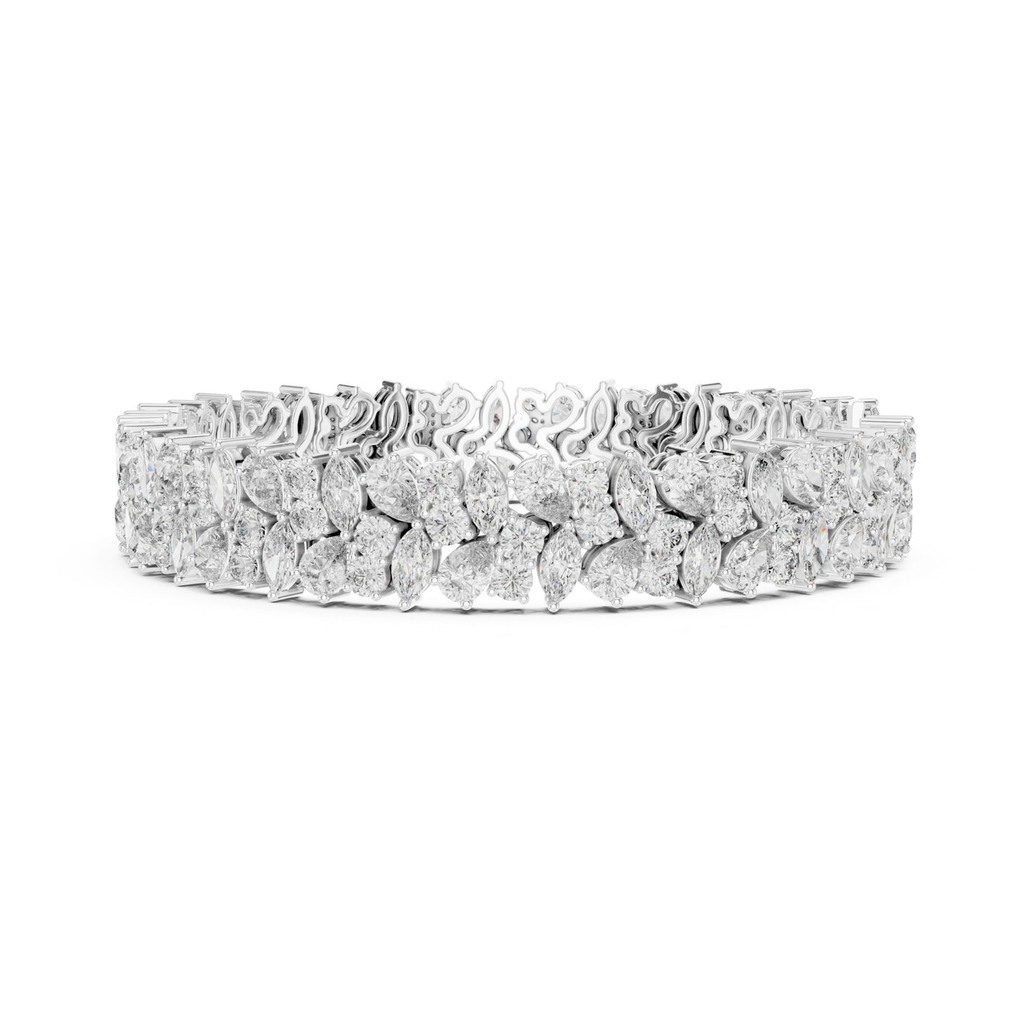 Aurora 15 Carat Pear Lab Grown Diamond Marquise Tennis Bracelet