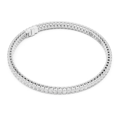 Aurora 12 Carat Oval Lab Grown Diamond Tennis Bracelet