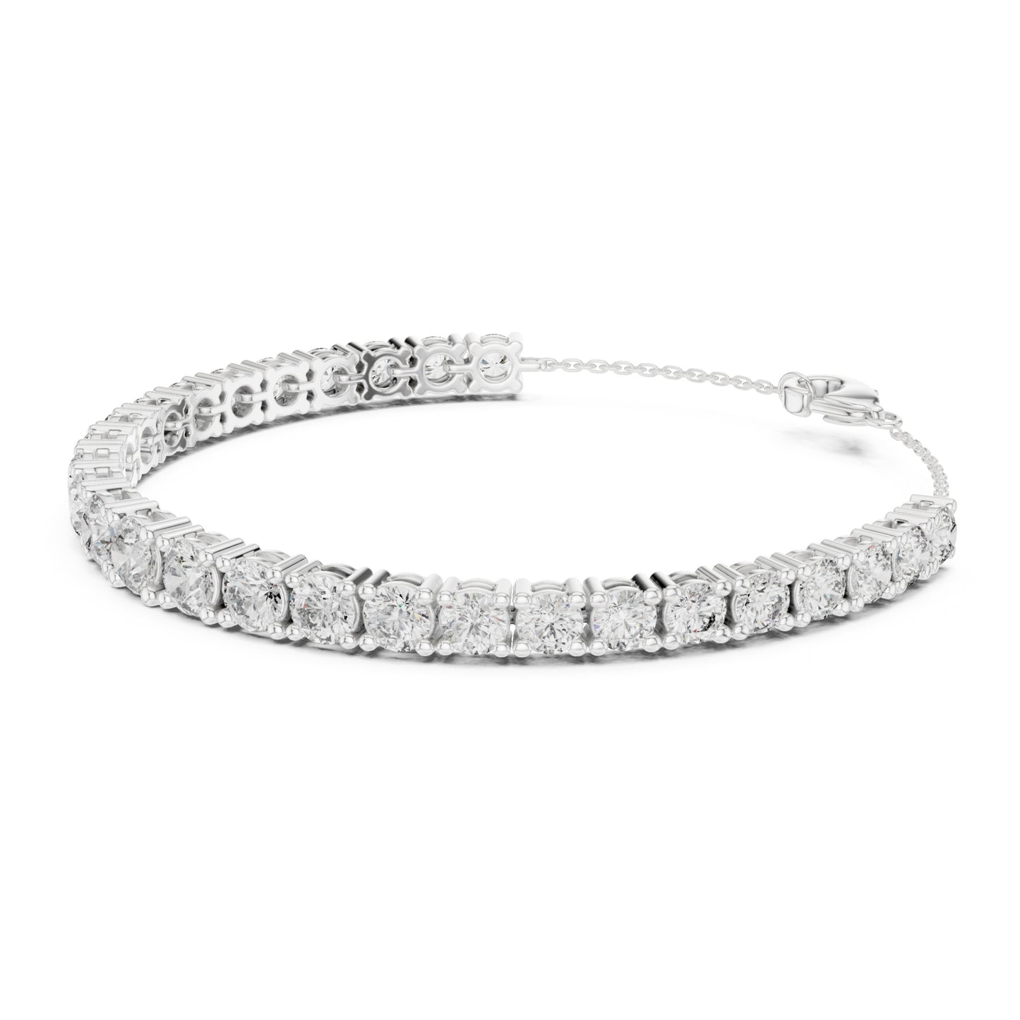 Aurora 8 Carat Round Lab Grown Diamond Graduated Tennis Bracelet