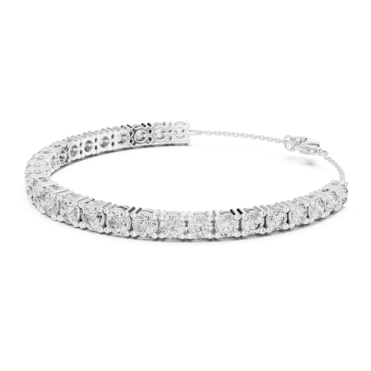 Aurora 8 Carat Round Lab Grown Diamond Graduated Tennis Bracelet