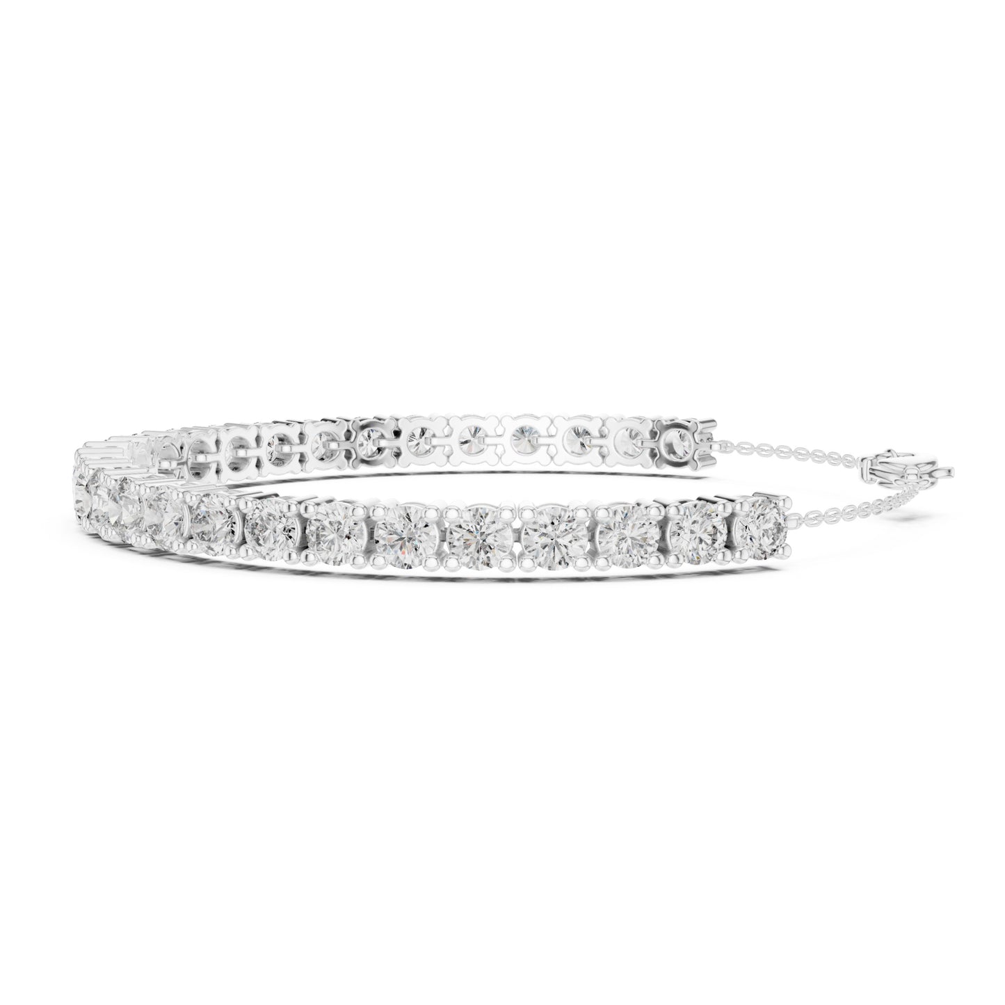 Aurora 8 Carat Round Lab Grown Diamond Graduated Tennis Bracelet