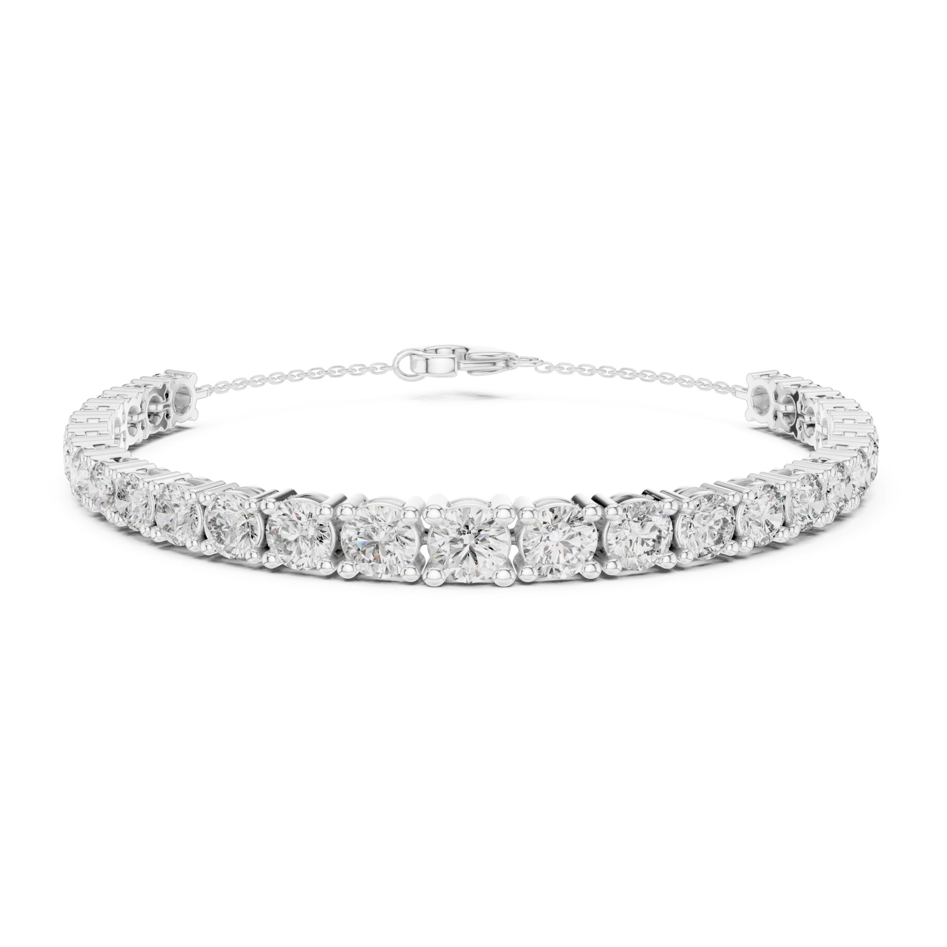 Aurora 8 Carat Round Lab Grown Diamond Graduated Tennis Bracelet