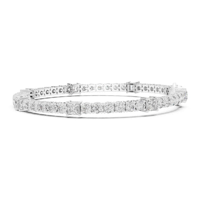 Aurora 7 Carat Princess Lab Grown Diamond Tennis Bracelet