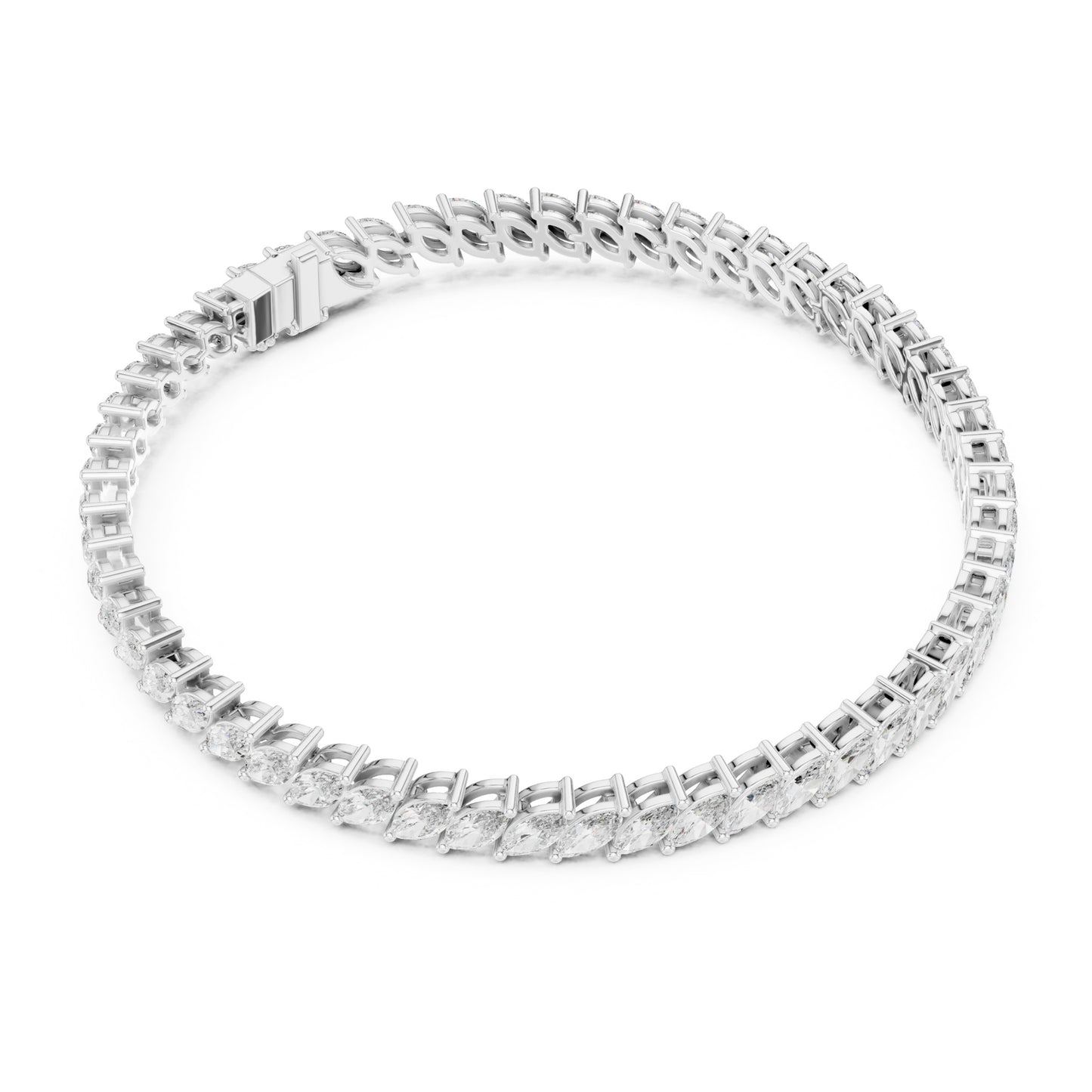 Aurora 9 Carat Marquise Lab Grown Diamond Tennis Bracelet