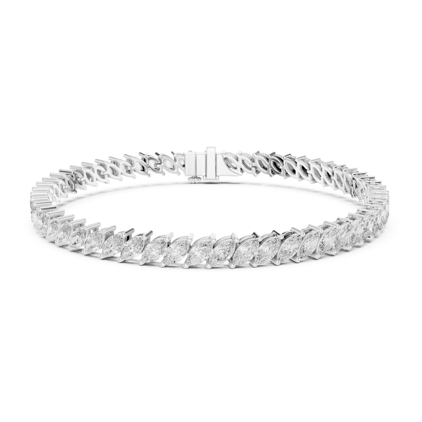 Aurora 9 Carat Marquise Lab Grown Diamond Tennis Bracelet