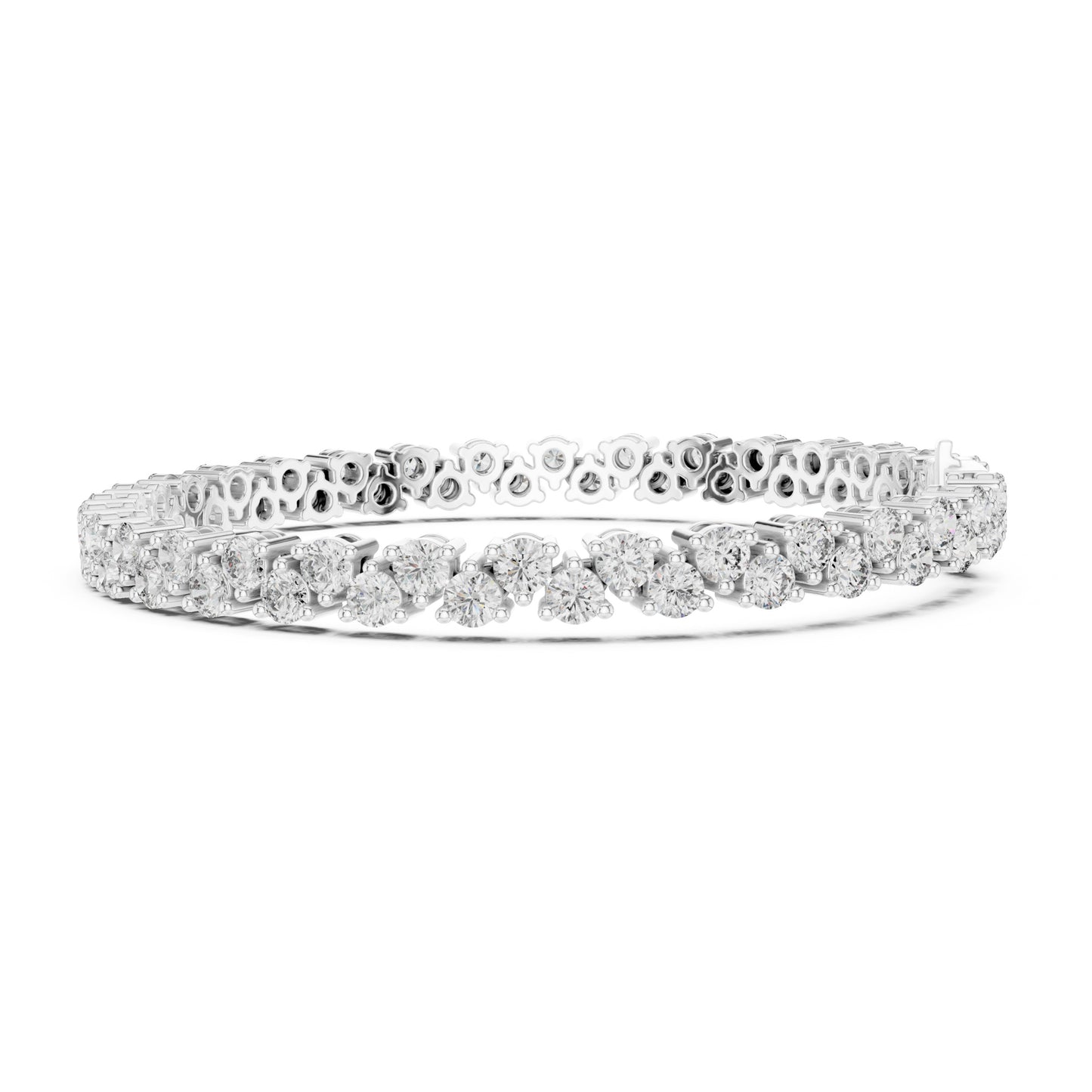 Aurora 6 Carat Round Lab Grown Diamond Collet Tennis Bracelet
