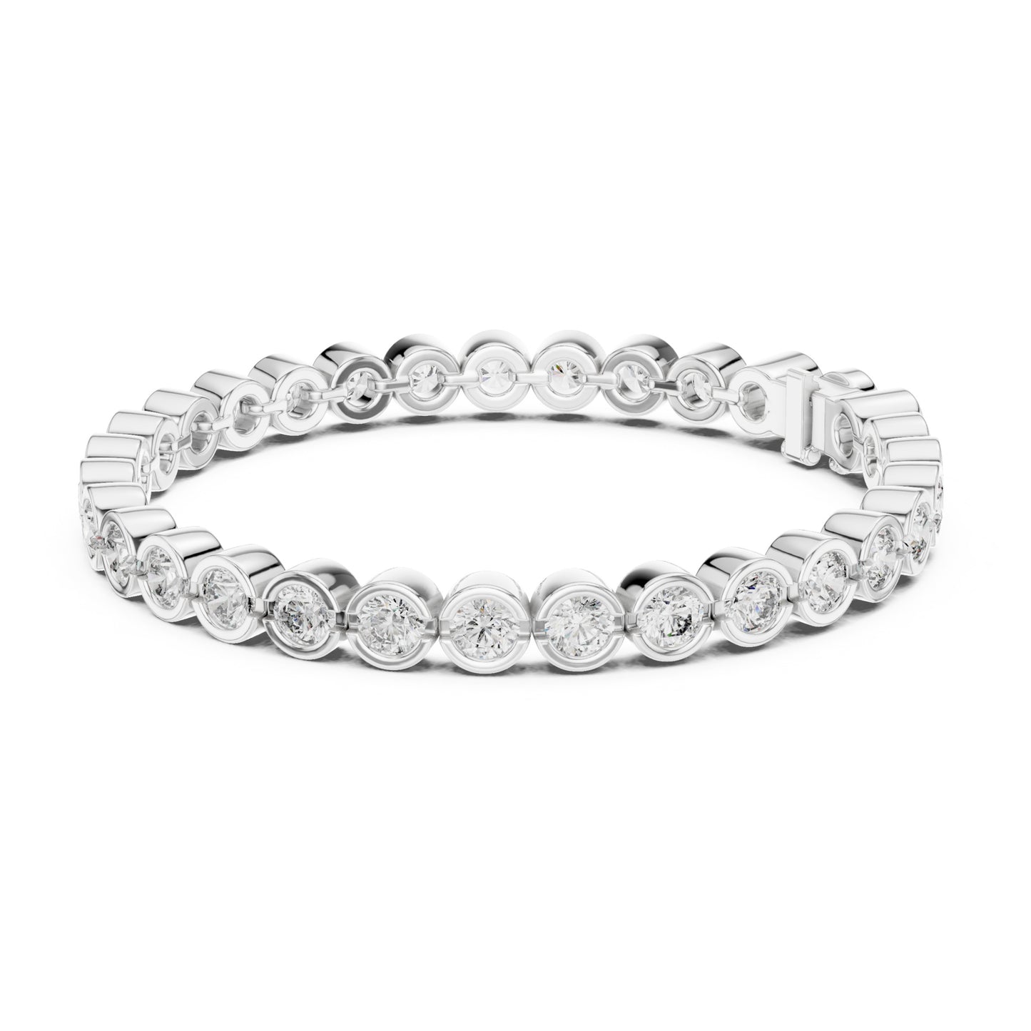Isla 10 Carat Round Lab Grown Diamond Tennis Bracelet