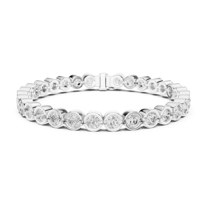 Isla 10 Carat Round Lab Grown Diamond Tennis Bracelet