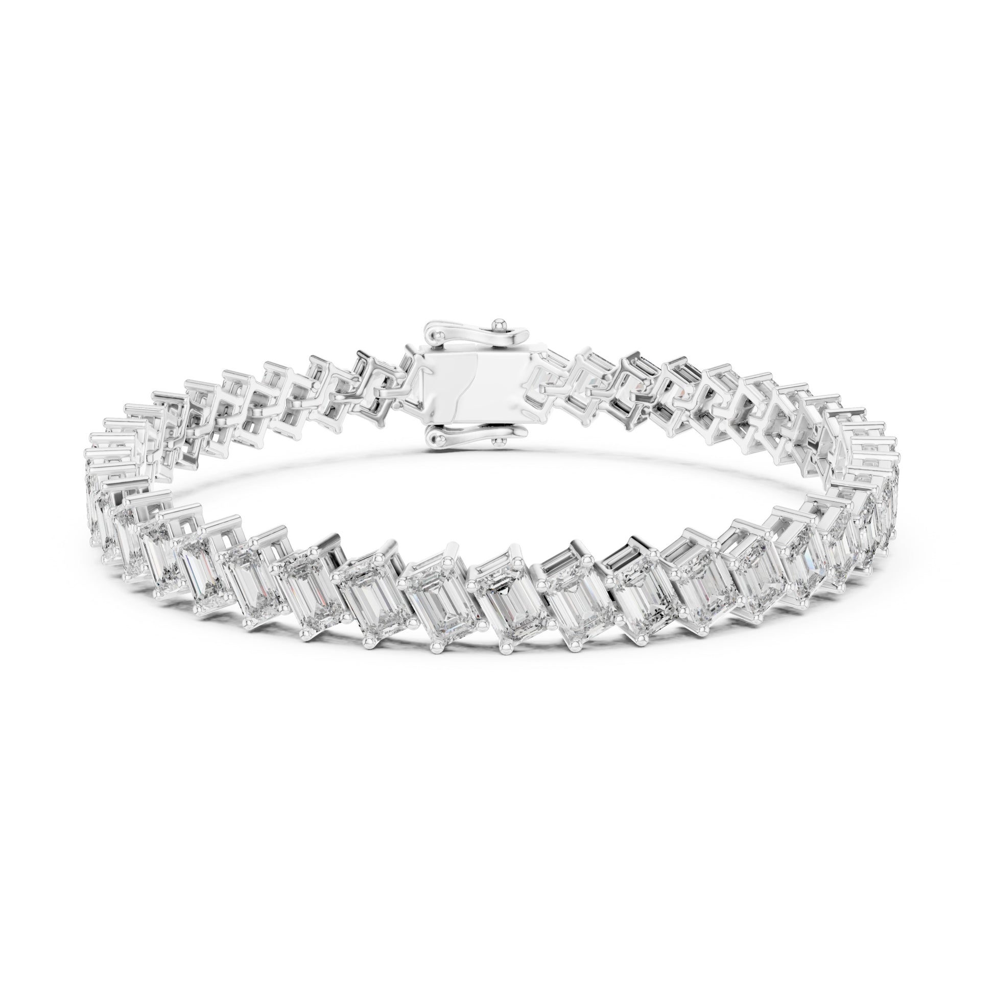 Vera 8 Carat Emerald Lab Grown Diamond Tennis Bracelet