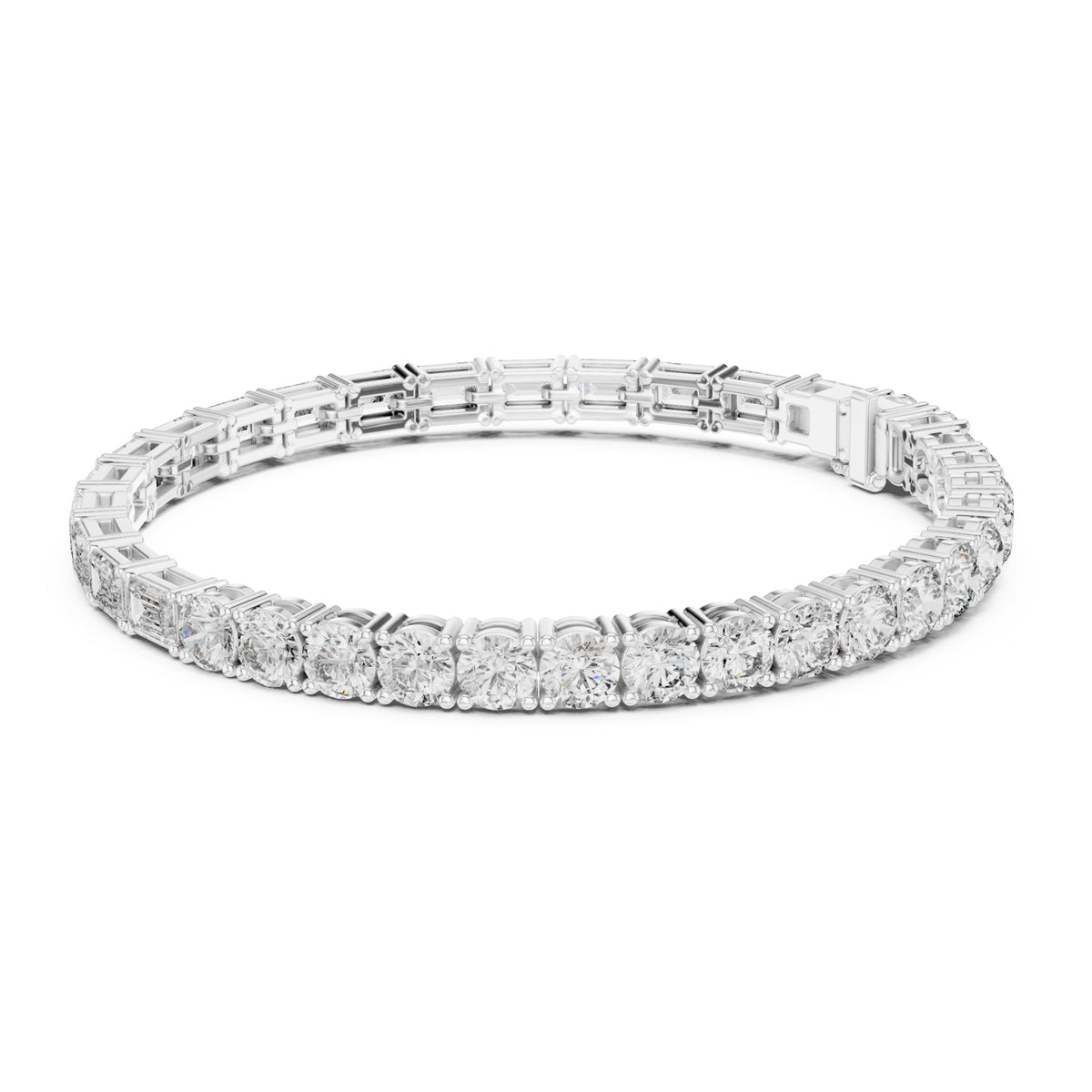 Vera 12 Carat Round Lab Grown Diamond Tennis Bracelet