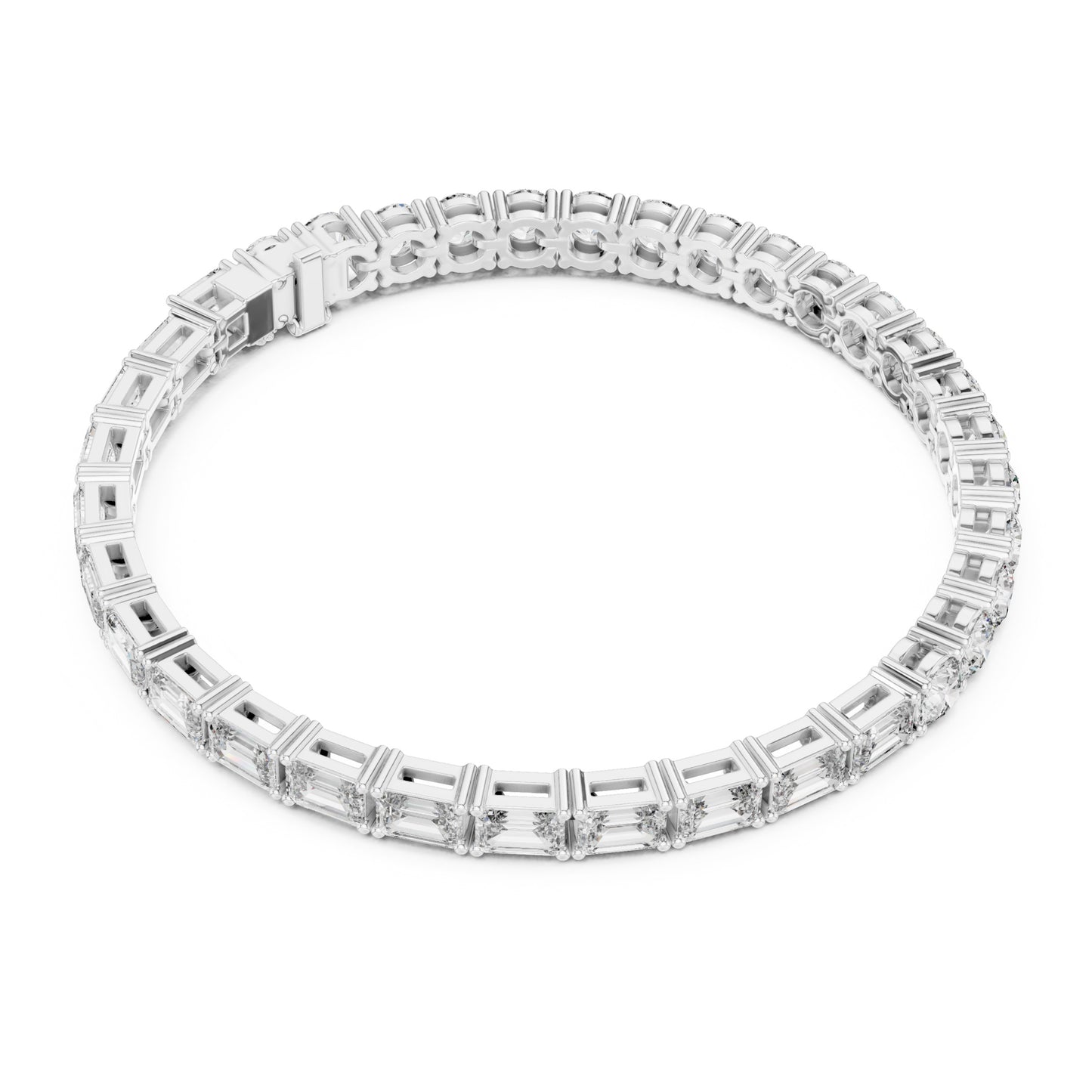 Vera 12 Carat Round Lab Grown Diamond Tennis Bracelet