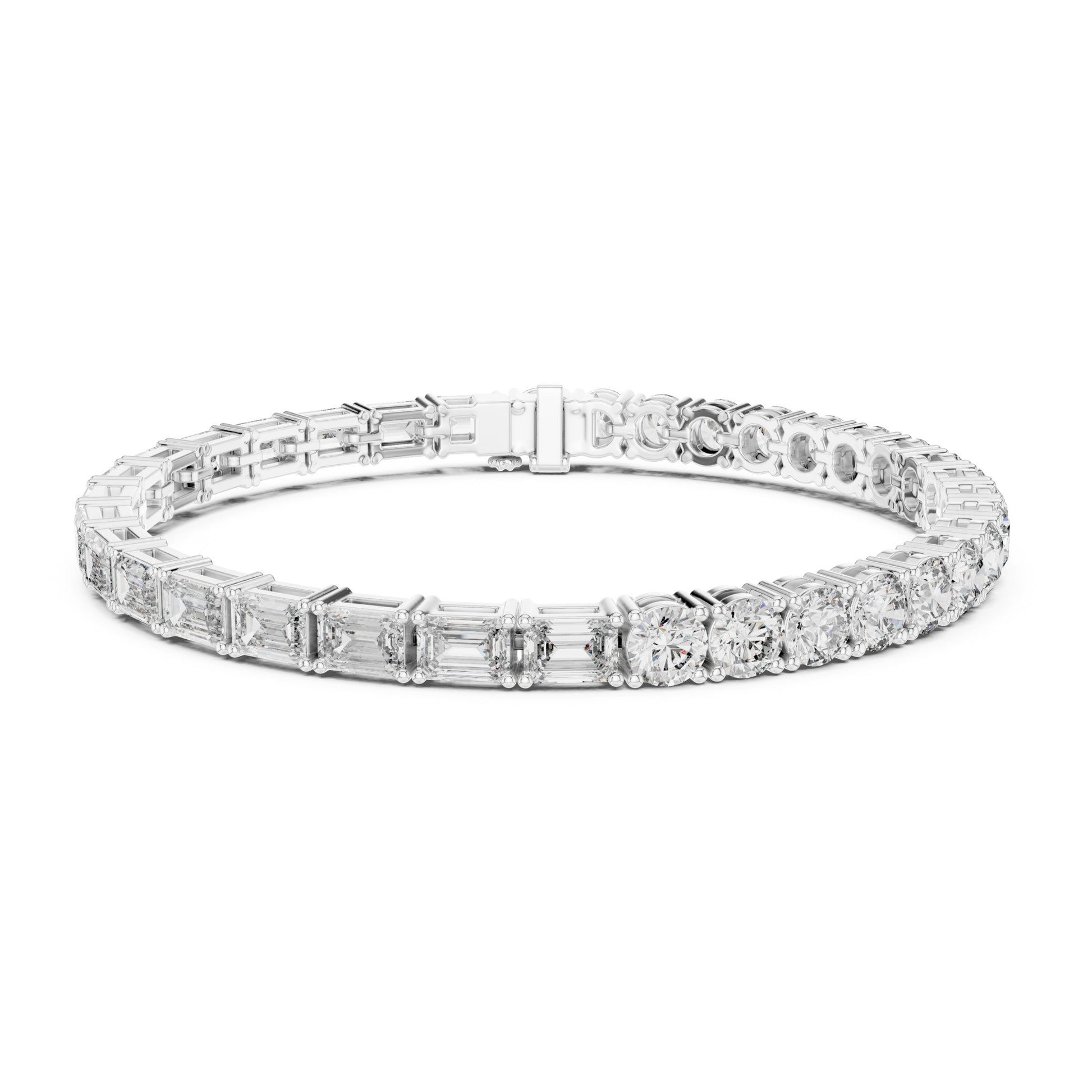 Vera 12 Carat Round Lab Grown Diamond Tennis Bracelet