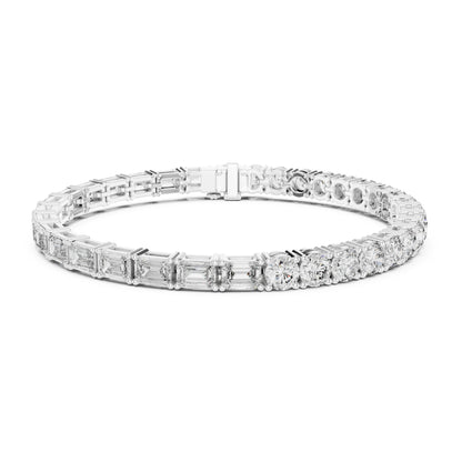 Vera 12 Carat Round Lab Grown Diamond Tennis Bracelet