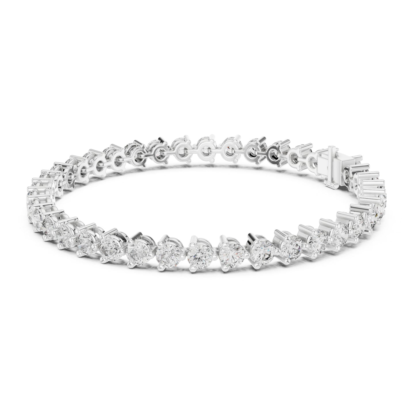 Aurora 8 Carat Round Lab Grown Diamond Bezel Tennis Bracelet