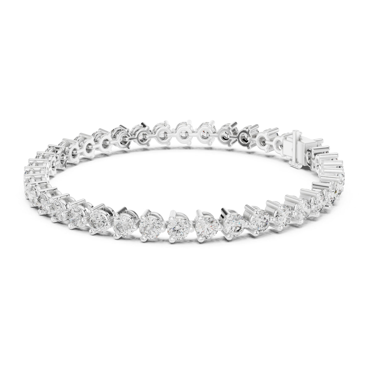 Aurora 8 Carat Round Lab Grown Diamond Bezel Tennis Bracelet