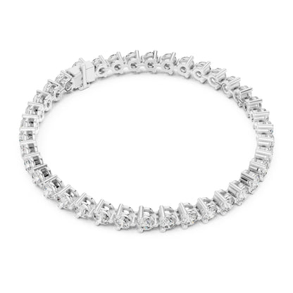 Aurora 8 Carat Round Lab Grown Diamond Bezel Tennis Bracelet