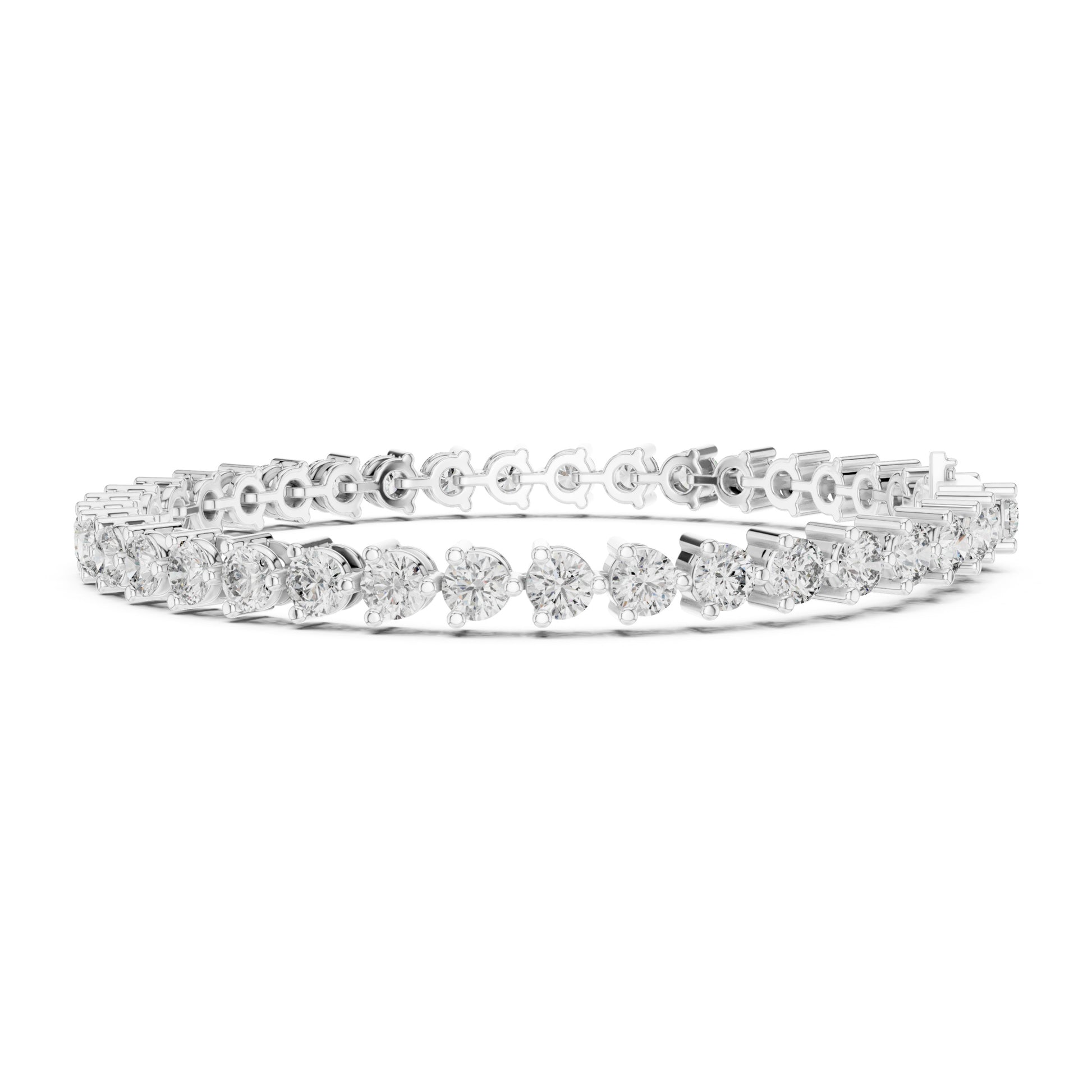Aurora 8 Carat Round Lab Grown Diamond Bezel Tennis Bracelet