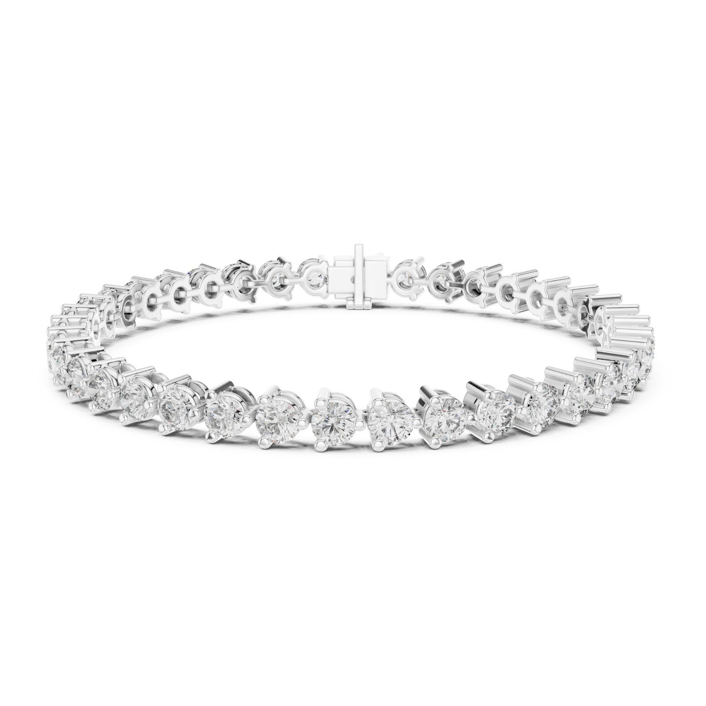 Aurora 8 Carat Round Lab Grown Diamond Bezel Tennis Bracelet