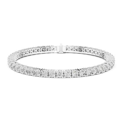 Aurora 7 Carat Round Lab Grown Diamond Collet Tennis Bracelet