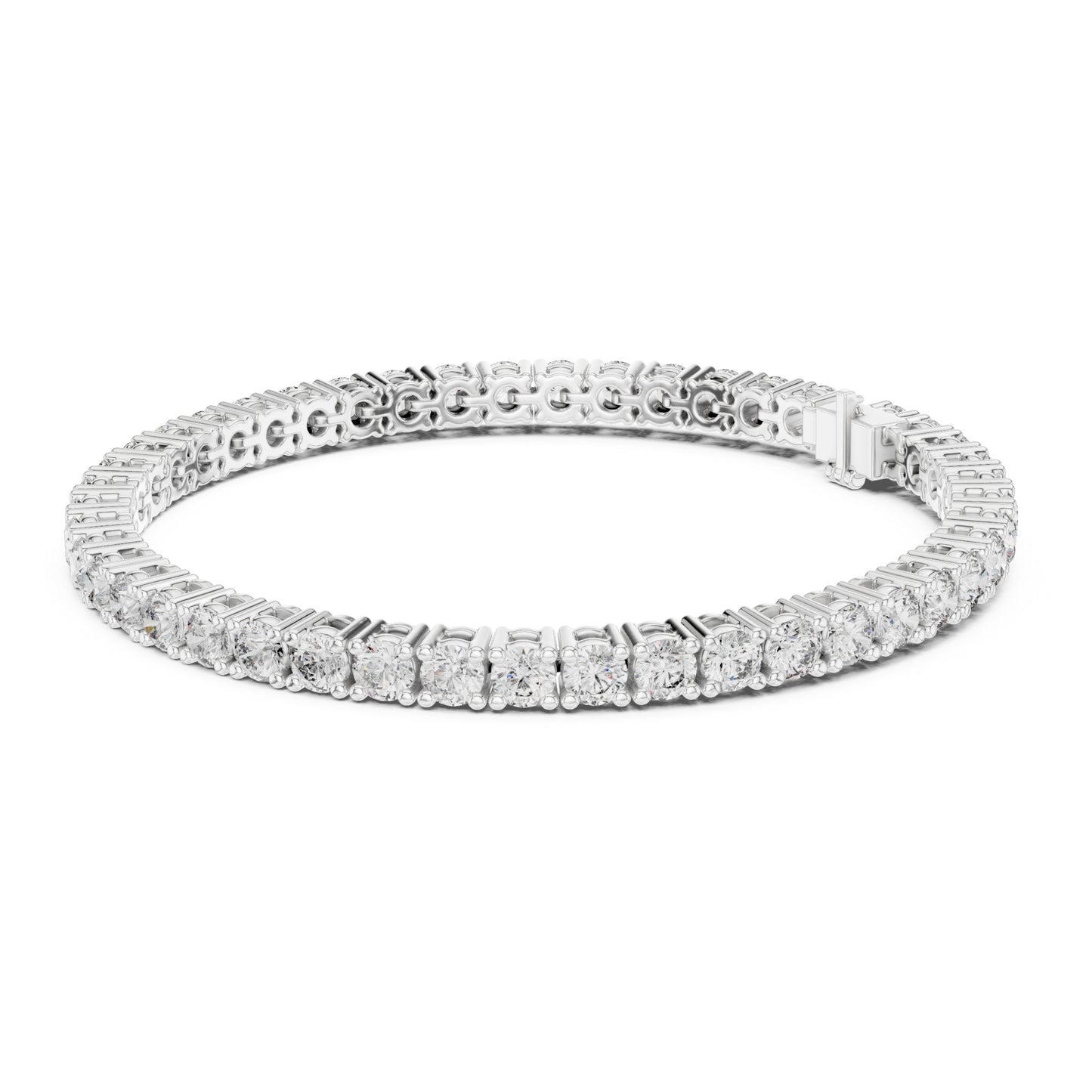 Aurora 8 Carat Round Lab Grown Diamond Double Row Tennis Bracelet