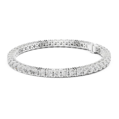 Aurora 8 Carat Round Lab Grown Diamond Double Row Tennis Bracelet