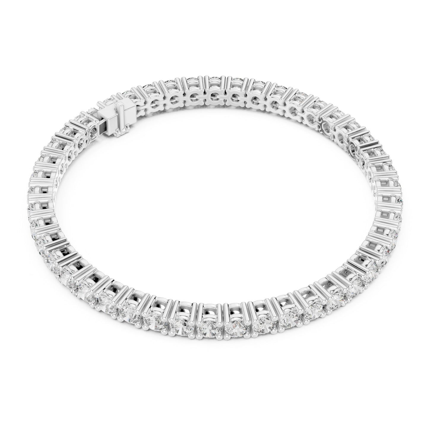 Aurora 8 Carat Round Lab Grown Diamond Double Row Tennis Bracelet